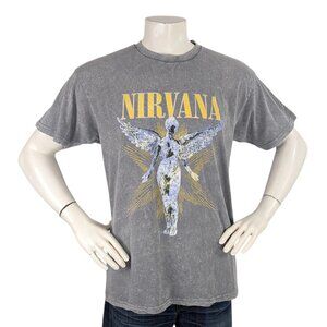 Authentic Nirvana T Shirt Size Large In Utero Concert Tour Tee